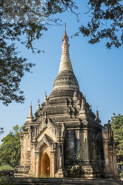 Tempel  Stupa  Pagode  Tempelanlage  Ebene von Bagan  Mandalay-Division  Myanmar