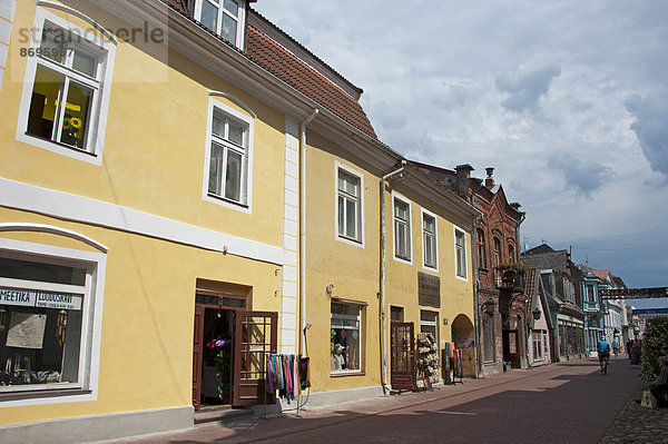 Fußgängerzone  Innenstadt  Rüütli  Pärnu  Estland  Baltikum