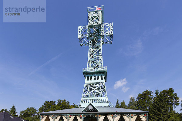 Josephskreuz  Aussichtsturm auf dem Großen Auerberg  Stolberg im Harz  Sachsen-Anhalt  Deutschland