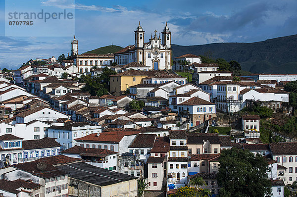 Stadtansicht von Ouro Preto  UNESCO-Weltkulturerbe  Minas Gerais  Brasilien