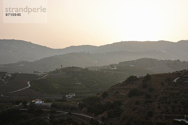 Blick auf Berge und Täler  Costa del Sol  Spanien