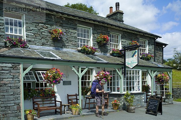 Nationalpark Wohnhaus Großbritannien See Besuch Treffen trifft Hotel 3 öffentlicher Ort zeigen wandern Cumberland Cumbria Ortsteil Lancashire