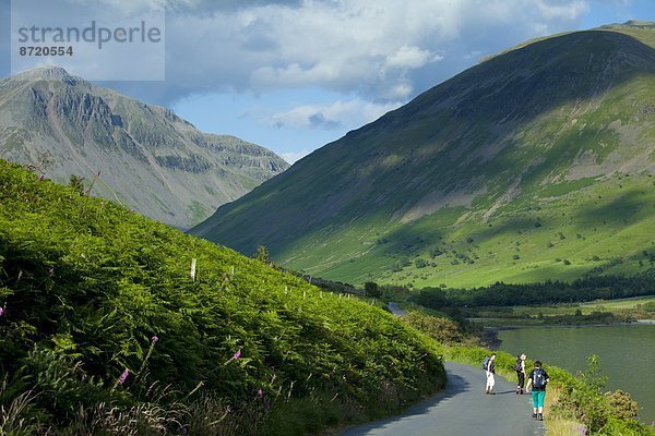 Großbritannien  fallen  fallend  fällt  Tourist  See  Cumbria  Ortsteil  Wasdale