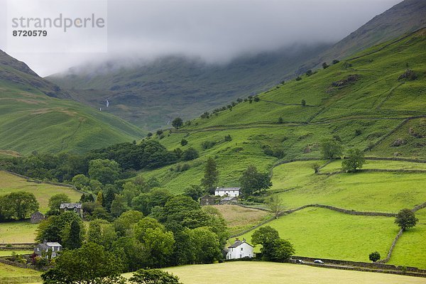 nahe  Großbritannien  Hügel  Bauernhof  Hof  Höfe  See  Cumbria  Ortsteil  Grasmere