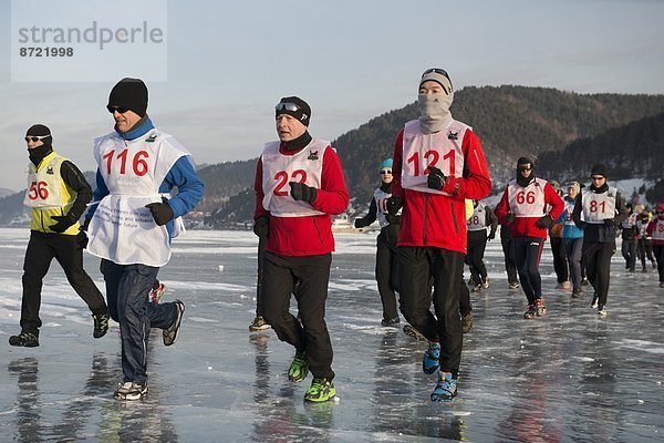 Marathonlauf  Marathon  Marathons  See  Eis  Eurasien  Sibirien