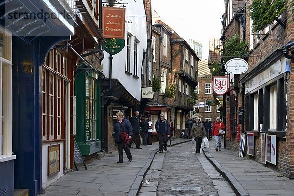 Mittelalter  Europa  Großbritannien  klein  Straße  Yorkshire and the Humber  England  schmal