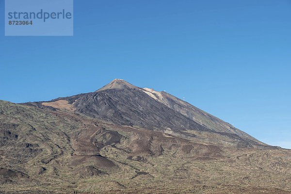 Pico del Teide  Vulkanlandschaft  Hochebene Llano de Uruanca  Parque Nacional de las Cañadas del Teide  Teide-Nationalpark  UNESCO Weltnaturerbe  Teneriffa  Kanarische Inseln  Spanien