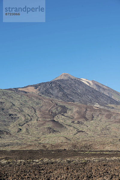 Pico del Teide  Vulkanlandschaft  Hochebene Llano de Uruanca  Parque Nacional de las Cañadas del Teide  Teide-Nationalpark  UNESCO Weltnaturerbe  Teneriffa  Kanarische Inseln  Spanien