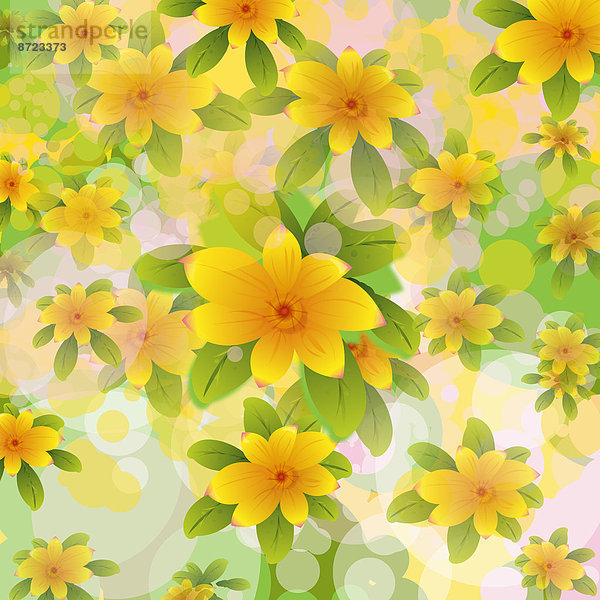 Abstraktes Hintergrundmuster aus gelben Blumen