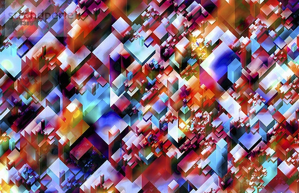 Dreidimensionales abstraktes Hintergrundmuster aus Blöcken