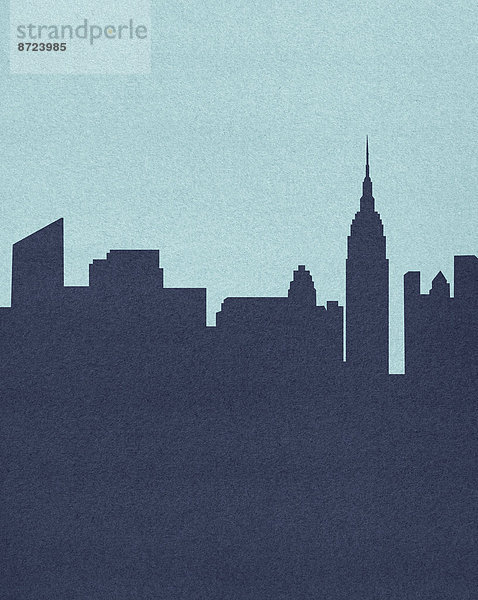 Silhouette der Skyline vom Empire State Building  New York