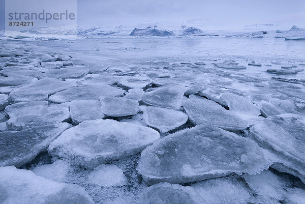 Eislagune Jökulsárlon  Winter  Island