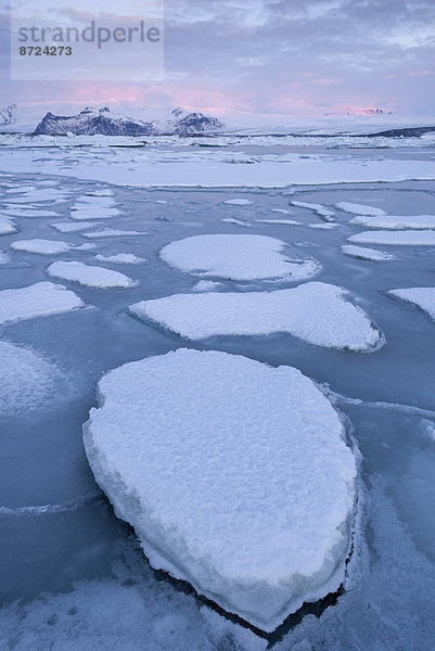 Eislagune Jökulsárlon  Winter  Island