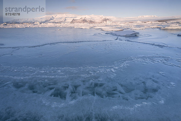 Gletscherlagune Jökulsárlón  Winter  Island