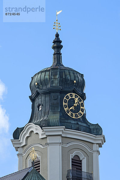 Turm der Pfarrkirche Peter und Paul  1914 eingeweiht  Lindenberg  Allgäu  Bayern  Deutschland