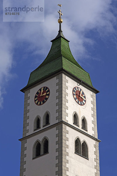 Turm der Sankt Martins Kirche  Wangen  Allgäu  Bayern  Deutschland.