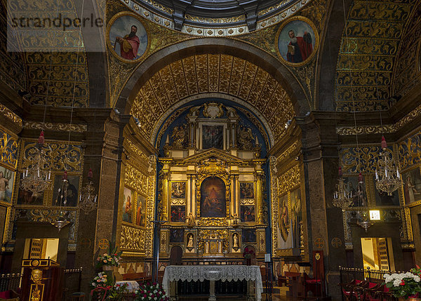 Kunstvoller Altar  Kloster Lluc  Santuari de Lluc  Mallorca  Balearen  Spanien