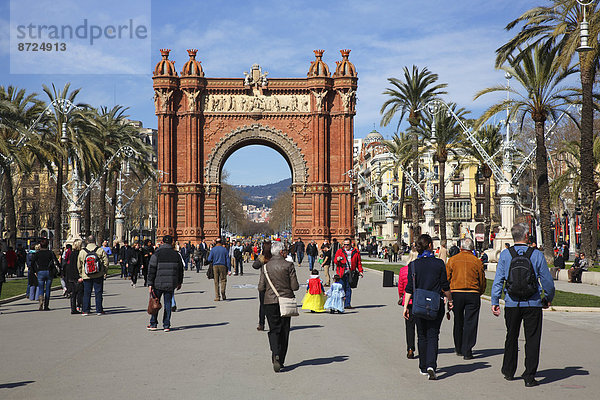 Arc de Triomf  Triumphbogen  errichtet zur Weltausstellung im Jahr 1888  Barcelona  Katalonien  Spanien