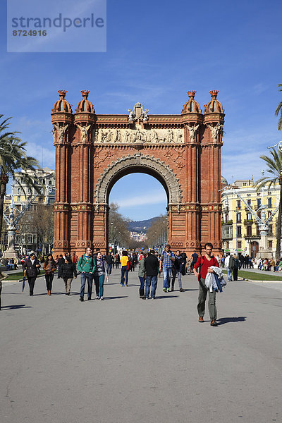 Arc de Triomf  Triumphbogen  errichtet zur Weltausstellung im Jahr 1888  Barcelona  Katalonien  Spanien