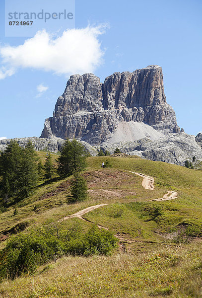 Wanderweg  Monte Averau  Falzarego-Pass  Dolomiten  Region Venetien  Provinz Belluno  Italien