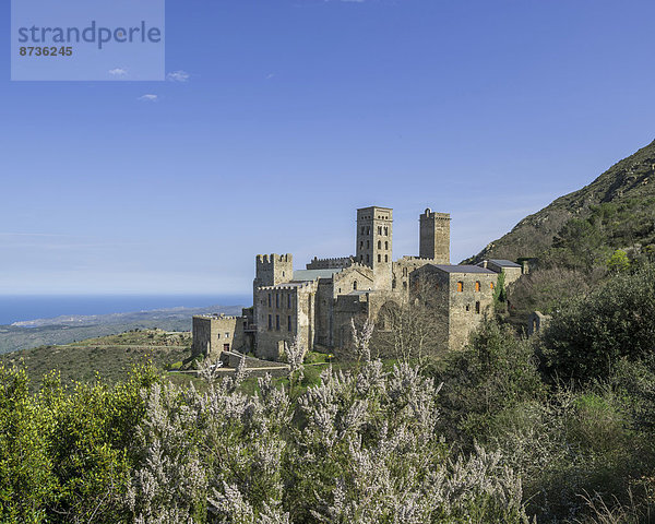 Benediktinerkloster Sant Pere de Rodes  bei El Port de la Selva  Naturpark Cap de Creus  Katalonien  Spanien