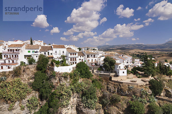 Ecke Ecken Gebäude Ansicht bauen Schlucht Andalusien Ronda Spanien