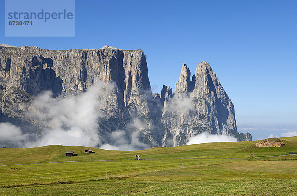 Schlernmassiv  Schlern  Hochalm  Seiser Alm  Südtirol  Italien