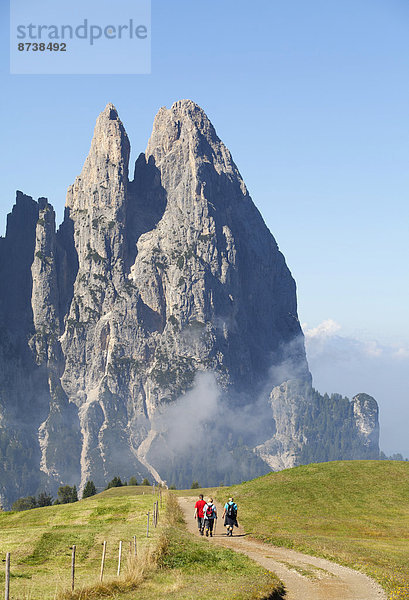 Schlernmassiv  Schlern  Hochalm  Seiser Alm  Südtirol  Italien