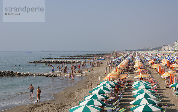 Strand Adriatisches Meer Adria Italien Provinz Venedig
