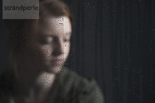 hinter  Portrait  Jugendlicher  Fenster  Mädchen