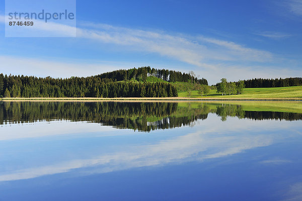 Himmel  Landschaft  Spiegelung  See  Bayern  Deutschland  Roßhaupten