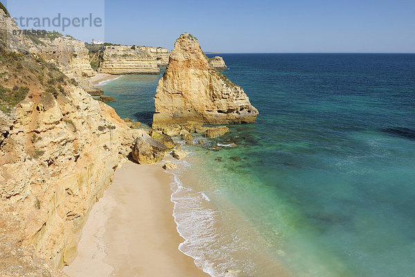 Felsbrocken  Ozean  Anordnung  Atlantischer Ozean  Atlantik  Algarve  Portugal