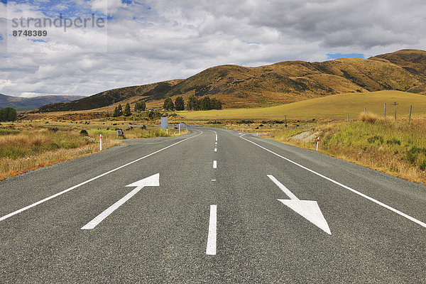 Fernverkehrsstraße  neuseeländische Südinsel  Neuseeland  Southland