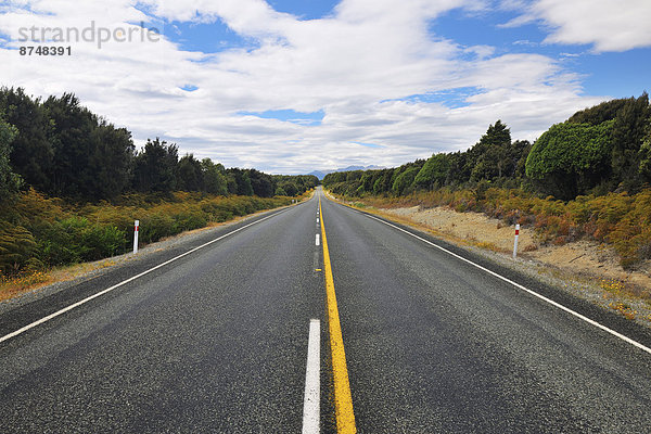 Fernverkehrsstraße  neuseeländische Südinsel  Neuseeland  Southland