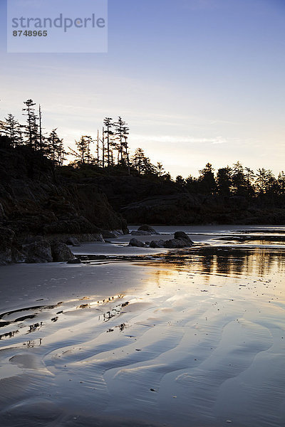 Strand  Sonnenaufgang  lang  langes  langer  lange  Zimmer  Tofino  British Columbia  British Columbia  Kanada  Westküste