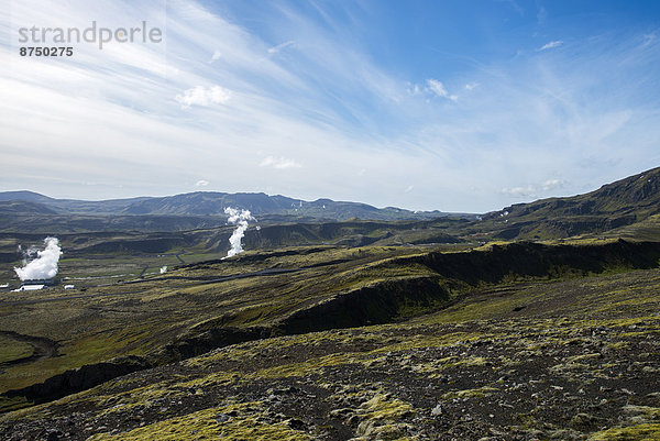 bedecken  Wolke  Himmel  Rauch  weiß  blau  Berglandschaft  Heiße Quelle  Island  Moos  Stärke  Haltestelle  Haltepunkt  Station