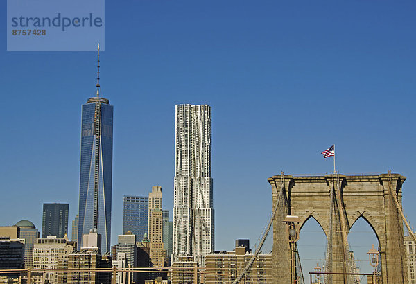 Brücke  Ansicht  Brooklyn  Manhattan