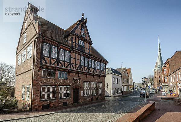 Historische Architektur in Wilster  Schleswig-Holstein  Deutschland