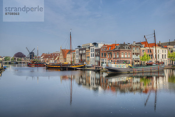 Alter Hafen mit Galgewater  Leiden  Niederlande