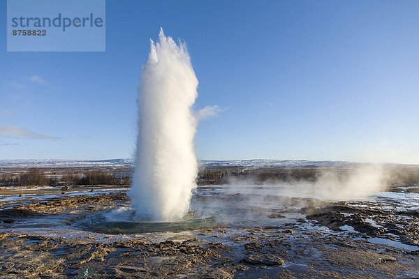 daytime eruption geothermal geothermal power geyser hot hot spring Iceland nature nature spectacle nobody outdoors Southern Region spring thermal area travel photography