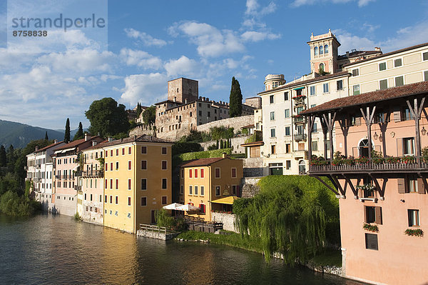 architecture Bassano del Grappa Brenta group buildings city cityscape daytime houses Italy nobody outdoors river travel photography urban Veneto Region Vicenza Province