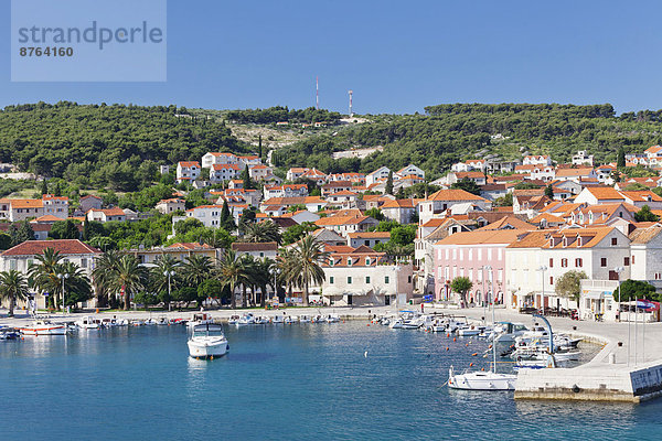 Hafen Stadt Ansicht Kroatien Dalmatien