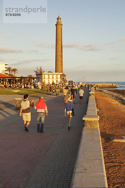 Promenade am Leuchtturm Faro de Maspalomas  Maspalomas  Gran Canaria  Kanarische Inseln  Spanien