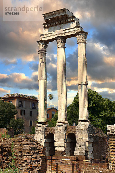 Der Tempel von Castor und Pollux  Forum Romanum  Rom  Latium  Italien