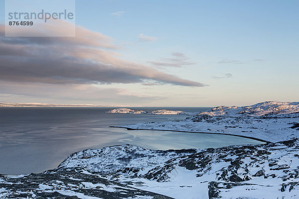 Küste bei Karlebotn  Varangerfjord  Finnmark  Norwegen