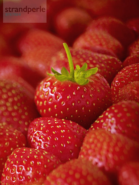 Extreme Nahaufnahme von reifen Erdbeeren