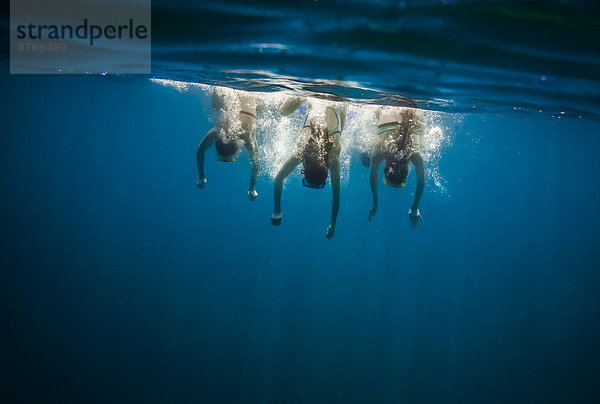 Croatia  Brac  Sumartin  Three girls under water