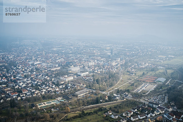 Deutschland  Baden-Württemberg  Blick von der Festung Hohentwiel auf Singen