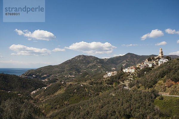 Ortsansicht Legnaro  Levanto  italienische Riviera  Cinque Terre  Unesco-Weltkulturerbe  Ligurien  Italien