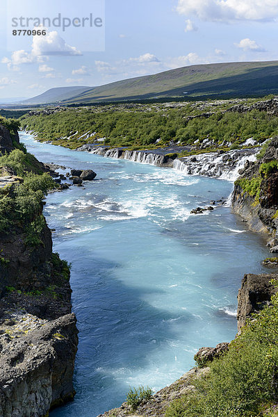 Island  Hraunfossar  Wasserfälle